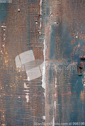 Image of Old rusty painted wood board