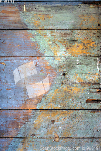 Image of Old multicolor wood board