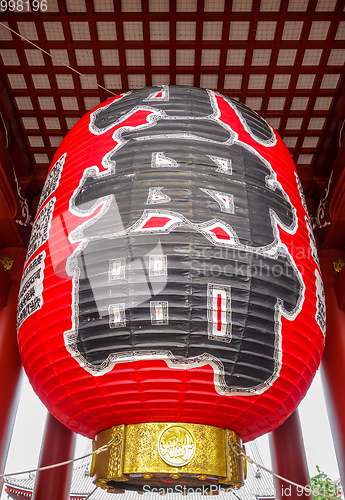 Image of Lantern in Kaminarimon gate, Senso-ji temple, Tokyo, Japan