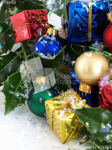 Image of Ornaments and Holly