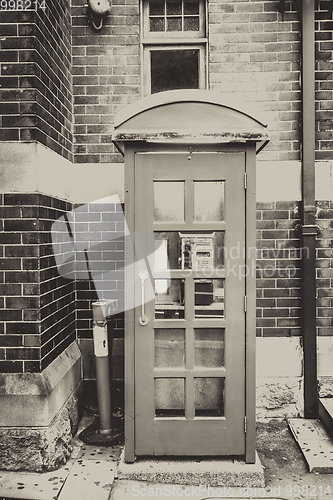 Image of Vintage UK red phone booth