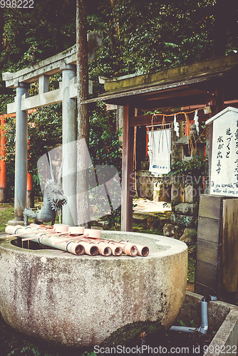 Image of Purification fountain at shoren-in temple, Kyoto, Japan