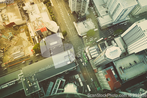 Image of Auckland buildings aerial view, New Zealand