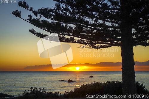 Image of Sunset on Kaikoura beach, New Zealand