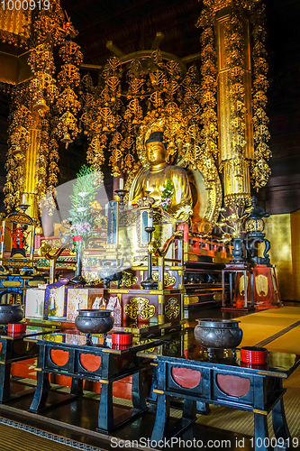 Image of Golden Buddha in Chion-In Temple, Kyoto, Japan