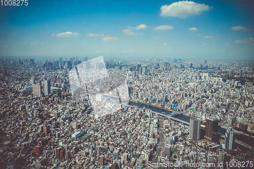 Image of Tokyo city skyline aerial view, Japan