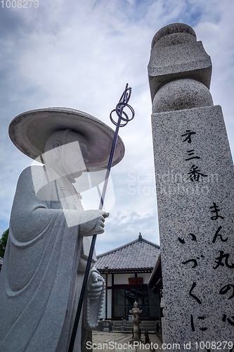 Image of Monk statue in Arashiyama temple, Kyoto, Japan