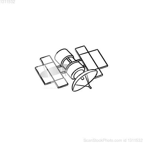 Image of Satellite hand drawn outline doodle icon.