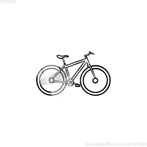 Image of Bicycle hand drawn outline doodle icon.