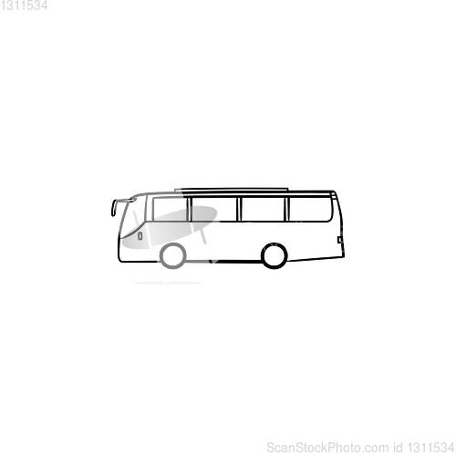 Image of Bus hand drawn outline doodle icon.