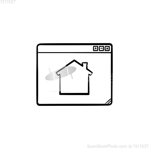 Image of Homepage hand drawn outline doodle icon.