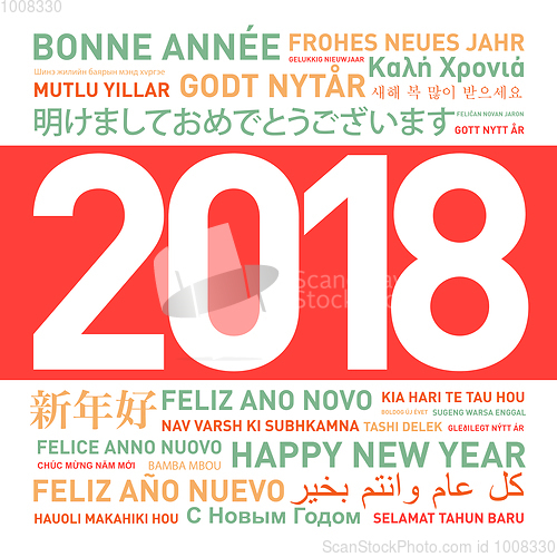 Image of Happy new year card from the world