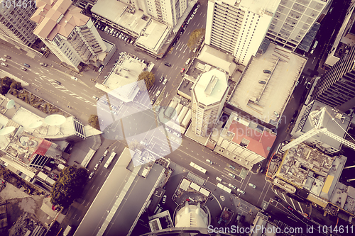 Image of Auckland buildings aerial view, New Zealand
