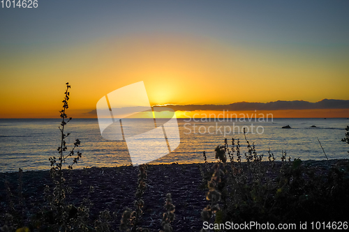 Image of Sunset on Kaikoura beach, New Zealand