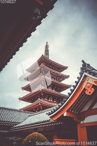Image of Pagoda in Senso-ji temple, Tokyo, Japan