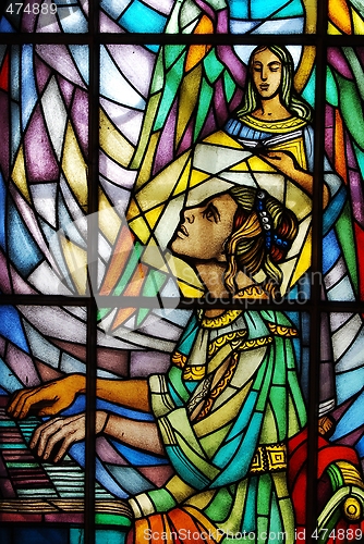 Image of Stained Glass - St. Cecilia 