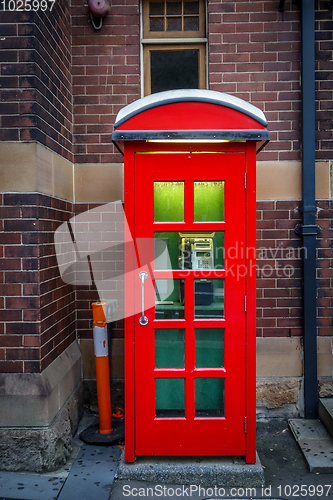 Image of Vintage UK red phone booth