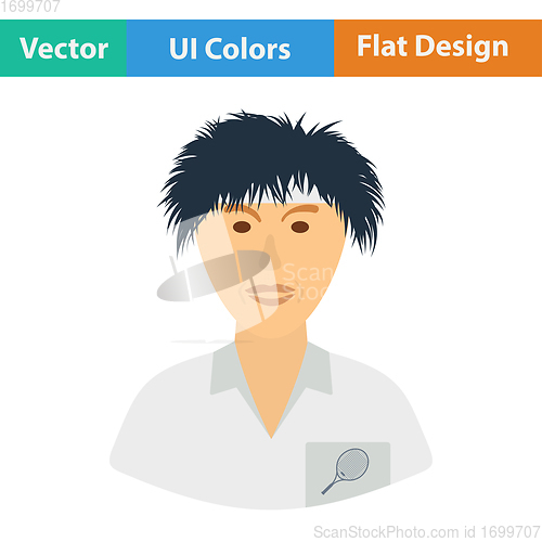 Image of Tennis man athlete head icon