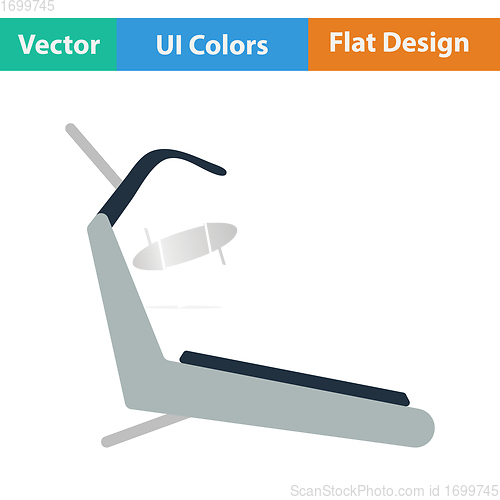 Image of Flat design icon of Treadmill