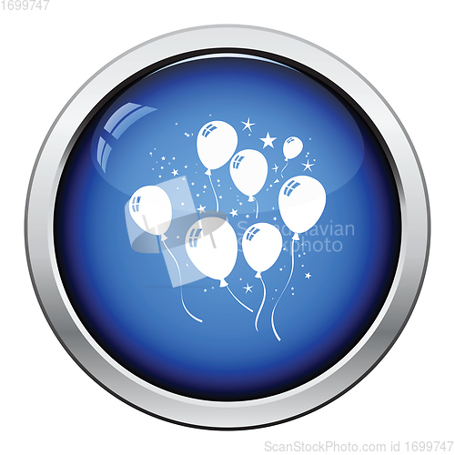 Image of Party balloons and stars icon