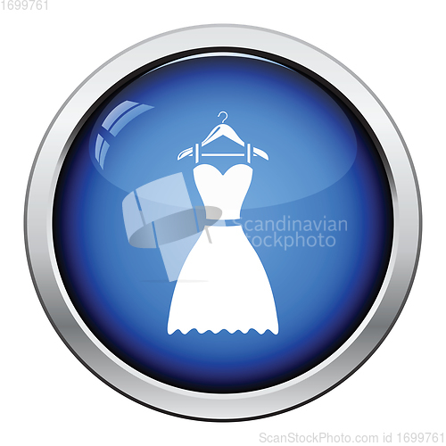 Image of Elegant dress on shoulders icon