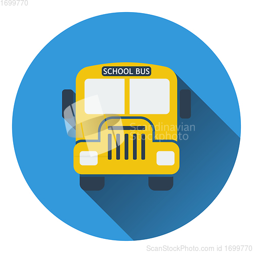 Image of Flat design icon of School bus in ui colors