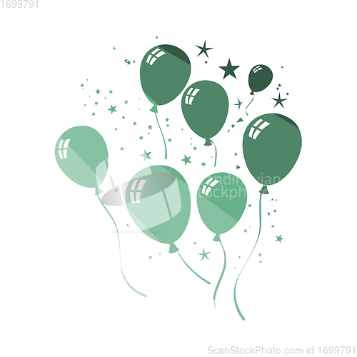 Image of Party balloons and stars icon