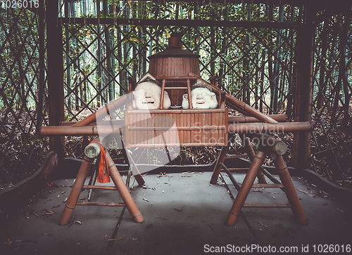 Image of Statues in Nonomiya Shrine, Kyoto, Japan