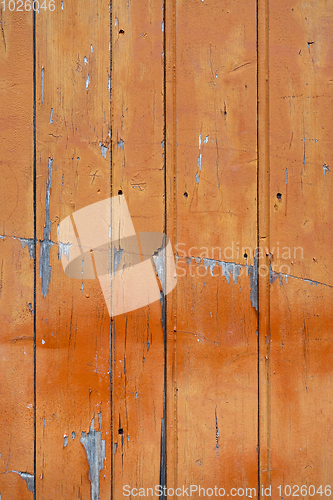Image of Old wood board painted orange