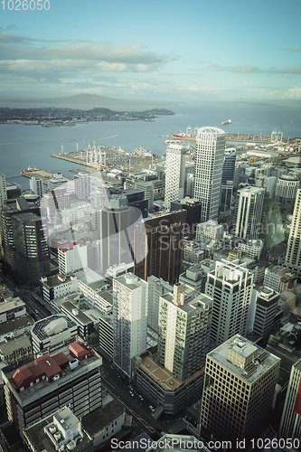 Image of Auckland aerial view, New Zealand