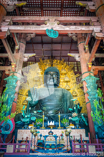 Image of Vairocana buddha in Daibutsu-den Todai-ji temple, Nara, Japan