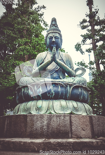 Image of Buddha statue in Senso-ji temple, Tokyo, Japan