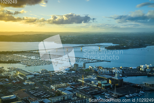 Image of Auckland aerial view, New Zealand