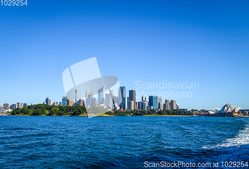 Image of Sydney city center and Opera House, Australia