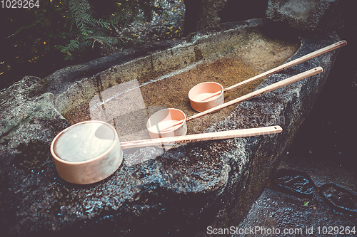 Image of Purification fountain at a Shrine, Arashiyama, Kyoto, Japan