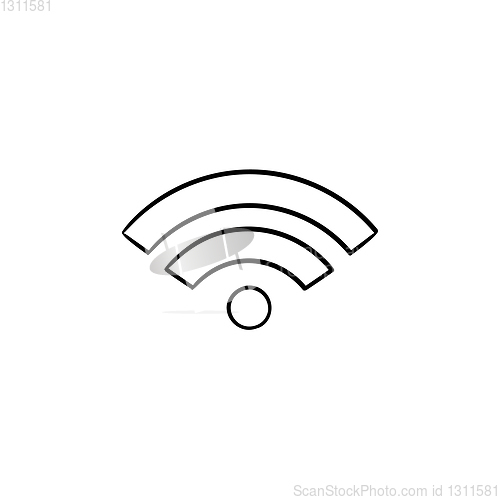 Image of Wifi hand drawn outline doodle icon.