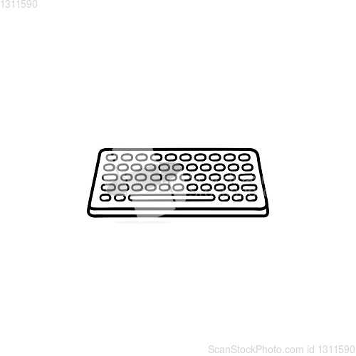 Image of Keyboard hand drawn outline doodle icon.