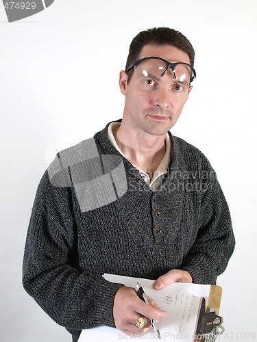 Image of Male Supervisor Writing