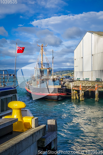 Image of Wellington harbour docks, New Zealand