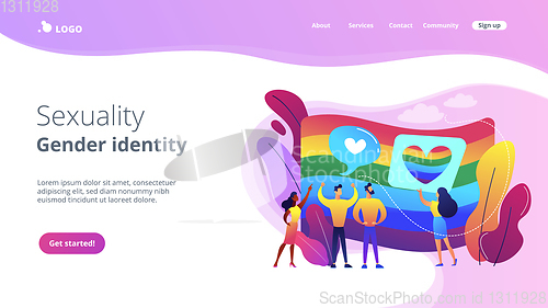 Image of Sexuality and gender identity concept landing page.