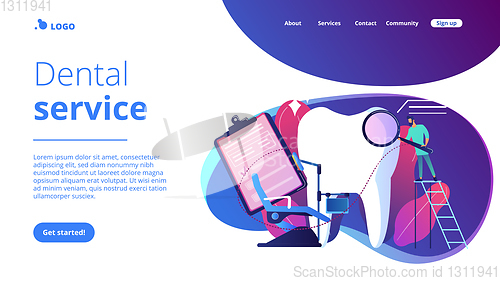 Image of Private dentistry concept landing page.