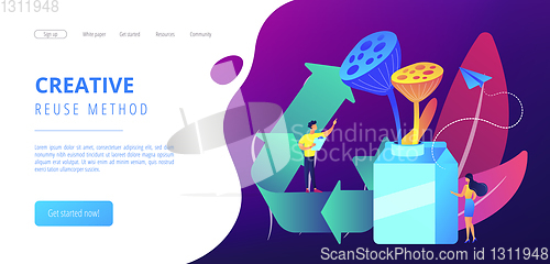 Image of Upcycling concept landing page.