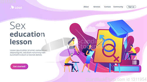 Image of Sexual education concept landing page.