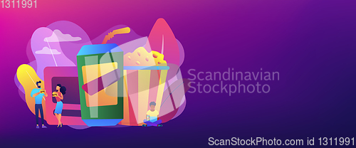 Image of Snacking non-stop concept banner header.