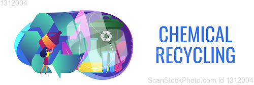 Image of Chemical recycling concept banner header.
