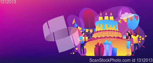 Image of Birthday party concept banner header.