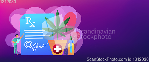 Image of Medical marijuana concept banner header.