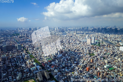 Image of Tokyo city skyline aerial view, Japan