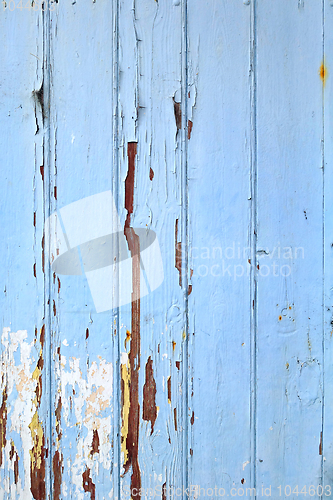 Image of Old wood board painted blue