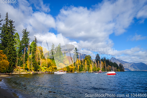 Image of Boat on Lake Wakatipu, New Zealand